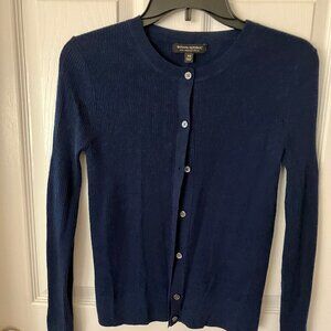 Banana Republic  Ladies' Sweater/Blouse/Top navy Blue Knitted Merino Wool Sz XS